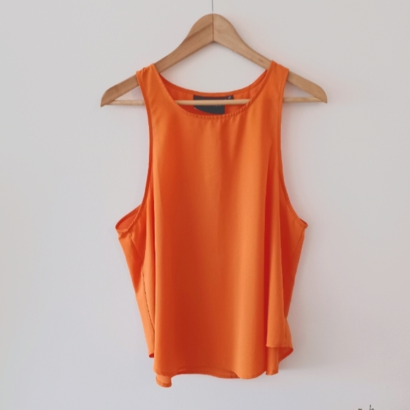 MINKPINK Tops - 🆕️ MINKPINK Bright Orange 🍊 High Neck Tank Top